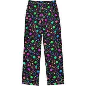 Pink Stars Disco Balls Boy's Pajama Pants Kids Long Sleep PJ Pant Boy Pajama Bottoms Elastic Waist Lounge Pants with 2 Pockets M