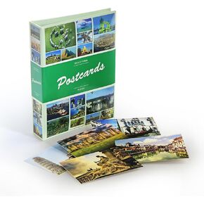 LIGHTHOUSE - Display Album for 100-200 Postcards - 50 Inbound Sheets made from Acid-Free Polypropylene to hold up to 4 Postcards Each 6" x 4" Postcards (10 5/8" x 8 1/8" x 2")