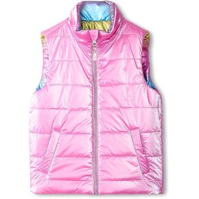 Hatley Girls' Rainbow Shine Reversible Quilted Vest (Toddler/Little Big Kid)