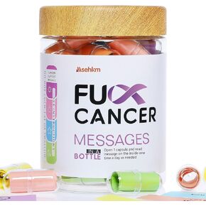 MSEHKM Positive Messages In A Bottle For Cancer Warriors Ideal for Cancer Care/Cancer Support Survivor/Cancer Encouragement Get Well Soon Present
