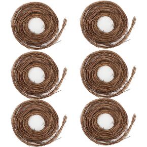 6 PCS Grapevine Garland DIY Crafts Natural Grapevine Twig Vines, 15 Feet Vines Garland Wreaths for Wedding Christmas House Holiday Door Vase Wall Decor