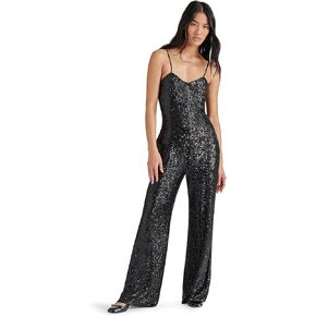 Steve Madden Womens Apparel Glitterine Jumpsuit