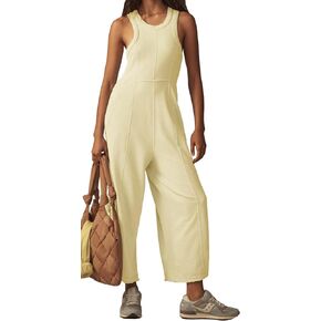 Womens Summer Casual Wide Leg Jumpsuits Rompers 2024 Fashion Back zipper Work Outfits