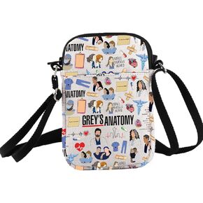 PXTIDY Funny Doctor Anatomy Fans Merchandise Crossbody Bag Merch Grey’s Inspired Gifts Crossbody Bag for Tv Show Fans Gifts