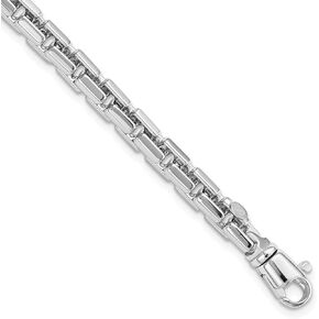 Avariah 14k White Gold Polished Chain Bracelet - 8.5" - Made In Italy