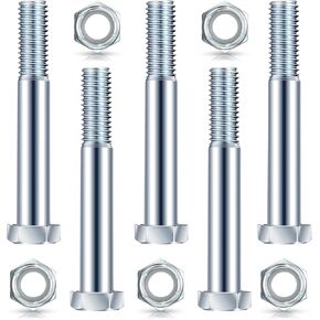 Blulu 5 عبوات من براغي القص من الدرجة 2 لمسامير القواطع الدوارة ومجموعة صواميل القفل 1/2 بوصة × 3-1/2 بوصة مع علب تروس الجرارات الملائمة لقطع الفرشاة المتوافقة مع القواطع الدوارة مطحنة غراد in Kuwait