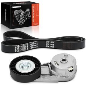 A-Premium Engine Serpentine Belt Drive Kit with Tensioner Compatible with Chevrolet, Pontiac & Saturn Cars - Malibu 2005-2012, Classic 2005, G6 2006-2010, Solstice, Aura, Sky - 2.0L 2.2L 2.4L