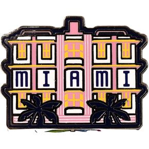 Vagabond Heart Miami Florida Enamel Pin - Miami Beach Souvenir - Miami Pin