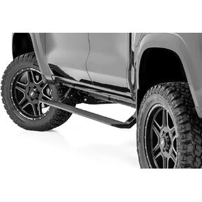 Rough Country Power Running Boards with LED Step Lights for Chevy Colorado/GMC Canyon, Crew Cab (2015-2024) - Dual Motor Electric Powerstep Board & Retractable Truck Steps