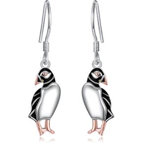 Alphm 925 Sterling Silver Bird Earrings for Women Puffins Earrings Blue Footed Booby Earrings Cute Bird Jewelry for Daughter Sister