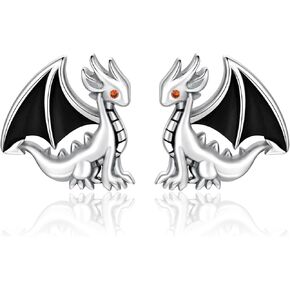 Dragon Earrings for Women Dragon Jewelry 925 Sterling Silver Stud Earrings Dragon Gifts for Women Zircon Earrings Gifts for Women Men