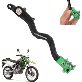 JFG RACING Motorcycle Folding Rear Brake Pedal Foot Lever CNC for KLX300R KLX250/D-TRACKER 2001-2020 KLX300 2021 KLX300SM 2021 Dirt Bike Green