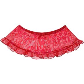 AGJGFM Mens Sissy Lingerie Elastic Waistband Frilly Ruffled Tulle Layered Mesh Mini Tutu Skirts