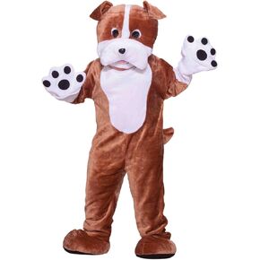 Deluxe Plush Bulldog Mascot Adult Party Adult Sized Cosplay Dog Mascot Costumes Brown