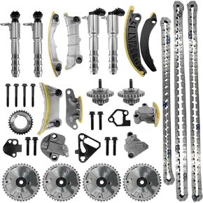 9-0753SVVT, Engine Timing Chain Kit with VVT Sprocket Compatible with Buick Cadillac Chevrolet GMC Pontiac Saab Saturn Suzuki Acadia Traverse Enclave Caprice Equinox 2.8, 3.0L, 3.2L, 3.6L HFV6