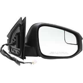 Right Passenger Side Mirror Assembly Compatible with RAV-Four 2013-2015 Textured Black Side Door Mirror with Power Adjustment Rearview Mirror Replace 87910-42B70 (3Pins Black)