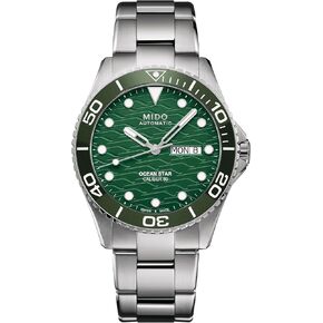 MIDO Ocean Star 200C - Swiss Automatic Watch for Men - Green Dial - Case 42.5mm - M0424301109100
