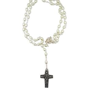 Pope Francis Good Shepherd Imitation Pearl Rosary