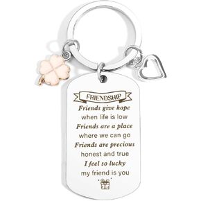 Best Friend Christmas Gifts, Best Friend Birthday Gifts, Friendship Gifts for Women, Stocking Stuffers Friend Keychain, Valentines Day Gifts for Friends, Graduation Gifts Going Away Gifts for Friends