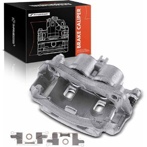 A-Premium Disc Brake Caliper Assembly with Bracket Compatible with Select Nissan and Suzuki Models - Frontier 2005-2016, Equator 2009-2012, L4 2.4L, L4 2.5L - Front Driver and Passenger Side, 2-PC Set