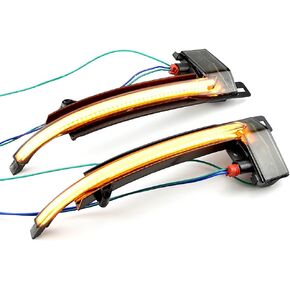 2pcs Dynamic Sequential Blink LED Side Mirror Turn Signal Light Assembly Compatible with Au-di A6 A3 8P A4 A5 B8.5 RS3 RS4 RS5