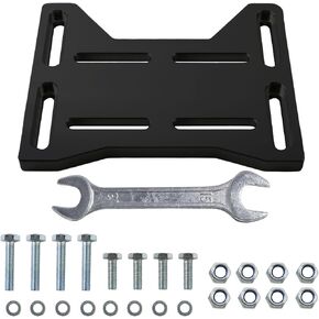 PACEWALKER Aluminum Motor Engine Mount Adapter Bracket Plate Adjustable Motor Plate Fit for Mini Bike Go Kart Coleman 100 Doodlebug DB30 Small 4 Stroke Engines 212 Preditor Honda (Black) in Kuwait