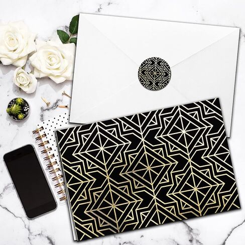 Smart Scribble 50 Blank Cards and Envelopes, Assorted Greeting Cards for All Occasions, 4x6" Blank Note Cards with Envelopes and Matching Stickers- 10 Elegant Designs, Thank You Card Assortment Pack, in Saudi Arabia