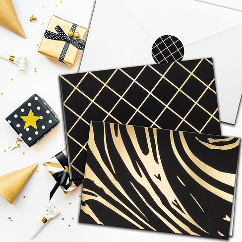 Smart Scribble 50 Blank Cards and Envelopes, Assorted Greeting Cards for All Occasions, 4x6" Blank Note Cards with Envelopes and Matching Stickers- 10 Elegant Designs, Thank You Card Assortment Pack, in Saudi Arabia
