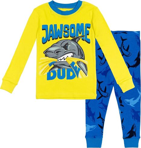 Dreamwave Shark Dinosaur Cotton Pajama Shirt & Pajama Pants Set in Saudi Arabia