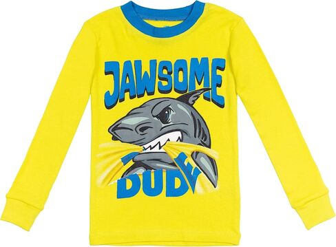 Dreamwave Shark Dinosaur Cotton Pajama Shirt & Pajama Pants Set in Saudi Arabia