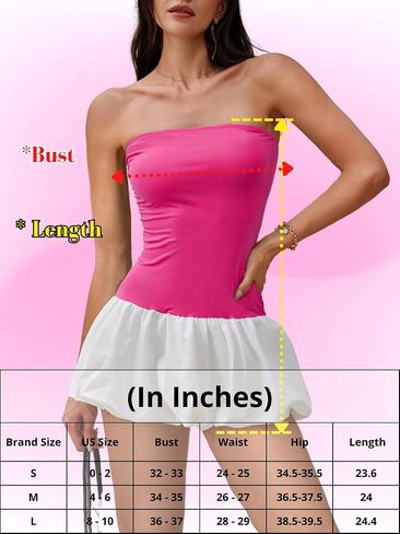 Bubble Dress for Women, Sexy Strapless Drop Waist, Going Out Outfits, Tube Mini Dresses Birthday Corset Ruffle in Saudi Arabia