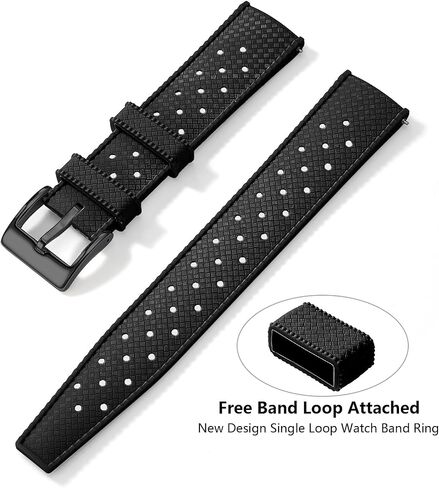 Silicone Watch Bands Quick Release Tropical Style 18mm, 20mm, 22mm for Men and Women Replacement Rubber Watch Bands Soft Breathable Waterproof Sport Watchbands Straps in Saudi Arabia