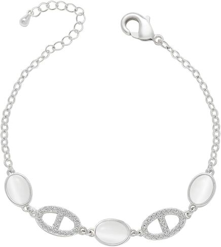 Dainty 14k Gold/Silver Plated Chain Link Bracelets for Women in Kuwait