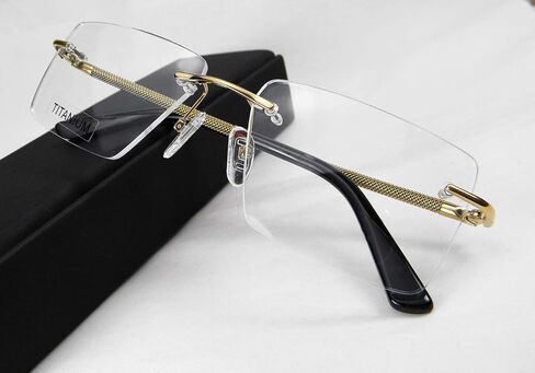 Rimless Pure Titanium Eyeglasses frame Square Light Weight in Saudi Arabia