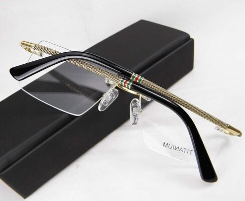 Rimless Pure Titanium Eyeglasses frame Square Light Weight in Saudi Arabia
