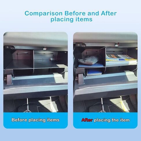 منظم فواصل صندوق القفازات EDBETOS متوافق مع Toyota Tacoma 2016 2017 2018 2019 2020 2021 2022 2023 ملحقات صندوق إدراج ABS للتخزين الثانوي in Kuwait