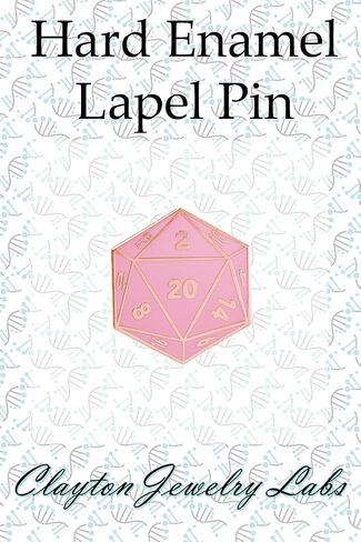 D20 Twenty-Sided Dice Hard Enamel Lapel Pin in Kuwait