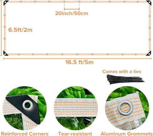 BeGrit Clear Tarp Heavy Duty 6.5x20 FT Clear Waterproof Tarps 12Mil Thick Anti-Tear PVC Vinyl Tarpaulin Enclosure with Grommets for Porch,Patio,Yard,Gazebo in Kuwait