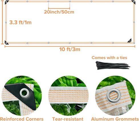 BeGrit Clear Tarp Heavy Duty 6.5x20 FT Clear Waterproof Tarps 12Mil Thick Anti-Tear PVC Vinyl Tarpaulin Enclosure with Grommets for Porch,Patio,Yard,Gazebo in Kuwait