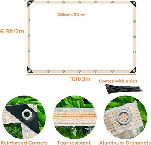 BeGrit Clear Tarp Heavy Duty 6.5x20 FT Clear Waterproof Tarps 12Mil Thick Anti-Tear PVC Vinyl Tarpaulin Enclosure with Grommets for Porch,Patio,Yard,Gazebo in Kuwait