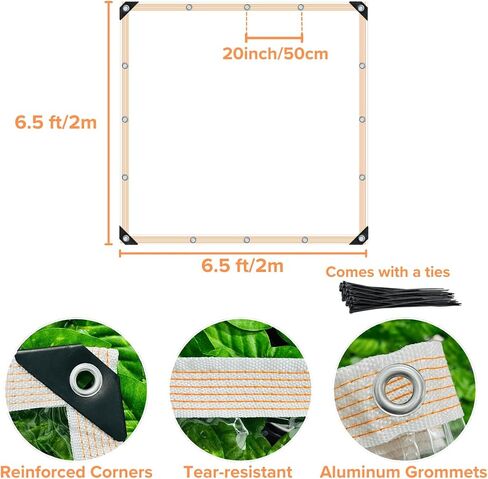 BeGrit Clear Tarp Heavy Duty 6.5x20 FT Clear Waterproof Tarps 12Mil Thick Anti-Tear PVC Vinyl Tarpaulin Enclosure with Grommets for Porch,Patio,Yard,Gazebo in Kuwait