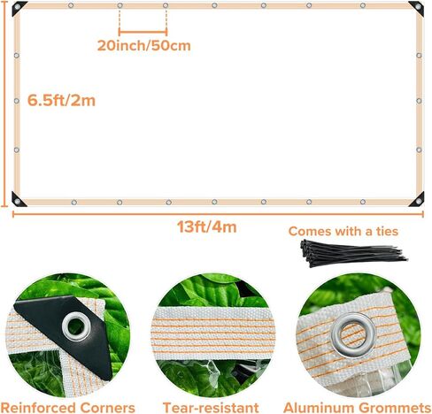 BeGrit Clear Tarp Heavy Duty 6.5x20 FT Clear Waterproof Tarps 12Mil Thick Anti-Tear PVC Vinyl Tarpaulin Enclosure with Grommets for Porch,Patio,Yard,Gazebo in Kuwait