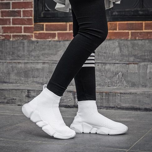 Santiro Boys Shoes Girls Sock Shoes High Tops Breathable Knit Slip On Shoes in Kuwait