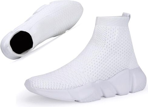 Santiro Boys Shoes Girls Sock Shoes High Tops Breathable Knit Slip On Shoes in Kuwait