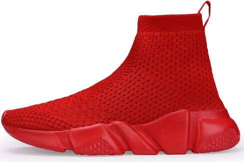 Santiro Boys Shoes Girls Sock Shoes High Tops Breathable Knit Slip On Shoes in Kuwait