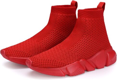 Santiro Boys Shoes Girls Sock Shoes High Tops Breathable Knit Slip On Shoes in Kuwait