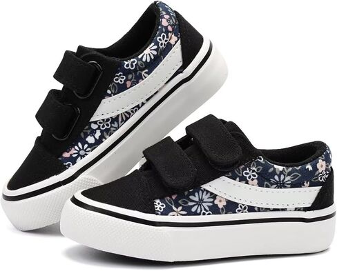 JUDIS Kids Canvas Shoes Dual Adjustable Hook and Loop Casual Sneakers Boys and Girls Fashion Shoes in Kuwait