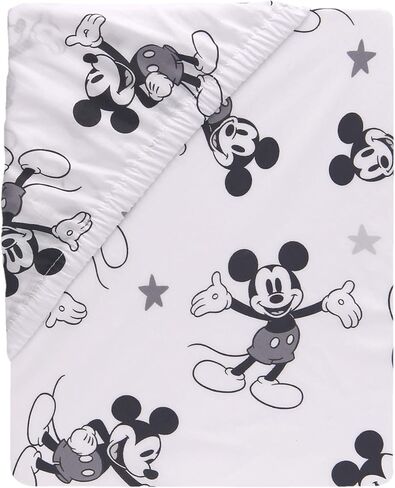Lambs & Ivy Classic Snoopy 100% Cotton White/Black Fitted Baby Crib Sheet in Saudi Arabia