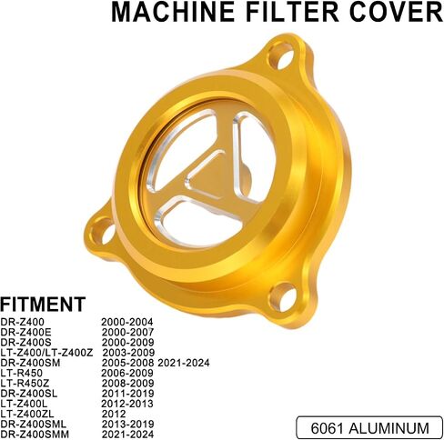 Engine Oil Filter Starter Cover Transparent Cap CNC for DRZ LTZ 400 DRZ400 DRZ400SM DRZ400S DRZ400E 00-24 LTZ400 03-13 LTR 450 06-09 Dirt Bike ATV Blue in Kuwait