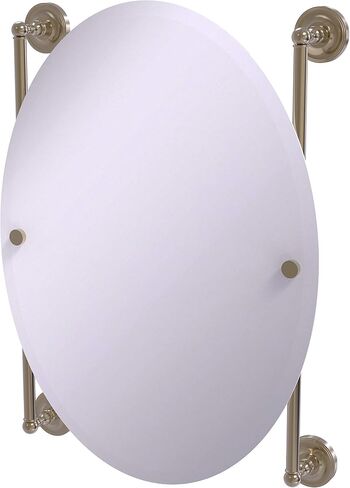 Allied Brass PR-27-91-SFG Prestige Regal Collection Oval Frameless Rail Mounted Mirror, Sea Foam Green in Saudi Arabia